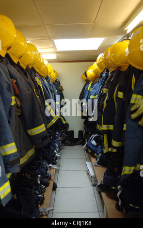 Vestiaires pompiers Banque D'Images