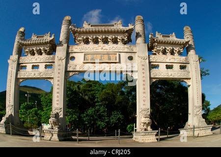 Tian Tan Buddha Temple Îles de Lantau, Hong Kong Banque D'Images