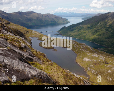 Loch Hourn de Meall nan Eun, Knoydart, Ecosse Banque D'Images