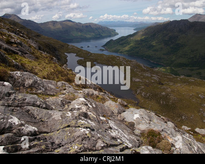 Loch Hourn de Meall nan Eun, Knoydart, Ecosse Banque D'Images