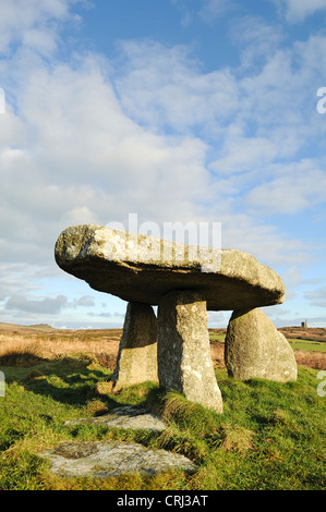 Lanyon Quoit près de Madron à far west Cornwall, UK Banque D'Images