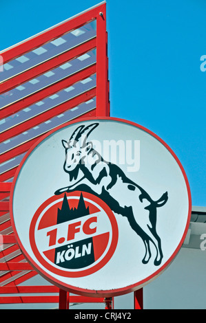 Logo de l'équipe de soccer 1 FC Koeln, Allemagne, Rhénanie du Nord-Westphalie, Koeln Banque D'Images