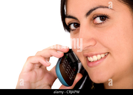 Girl on the phone Banque D'Images