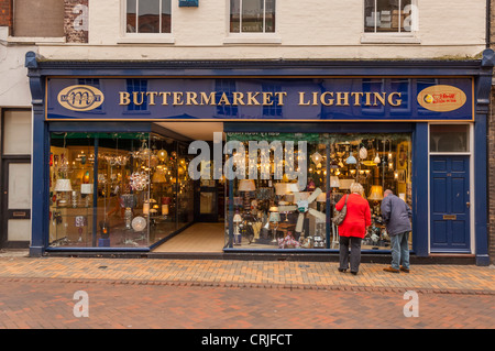 Le magasin d'éclairage Buttermarket Ipswich Suffolk , , Angleterre , Angleterre , Royaume-Uni Banque D'Images