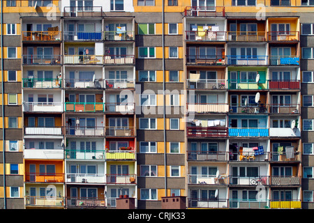 Immeuble à appartements à Varsovie, Pologne, Varsovie Banque D'Images