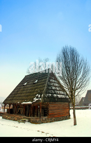 Village de campagne traditionnelle, Roumanie, Sighet Sighet Banque D'Images