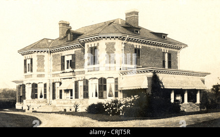 Brique & Beaux-Arts calcaire Country House Banque D'Images