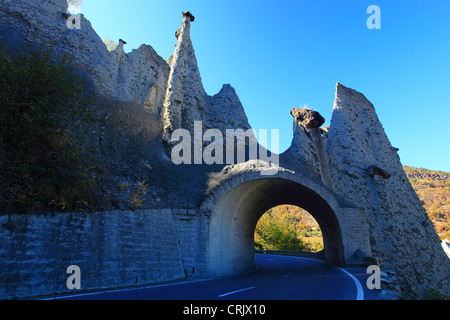 Pyramides de Suisse, Valais, of Euseigne Banque D'Images