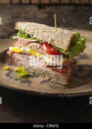 Close up de la plaque sandwich sur Banque D'Images