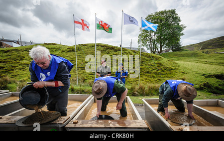 UK Gold Panning Championships au village de Wanlockhead, Dumfries et Galloway, Écosse Banque D'Images