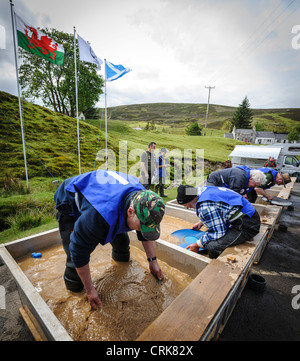 UK Gold Panning Championships au village de Wanlockhead, Dumfries et Galloway, Écosse Banque D'Images