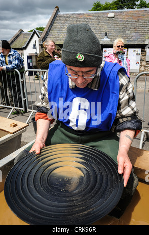 UK Gold Panning Championships au village de Wanlockhead, Dumfries et Galloway, Écosse Banque D'Images