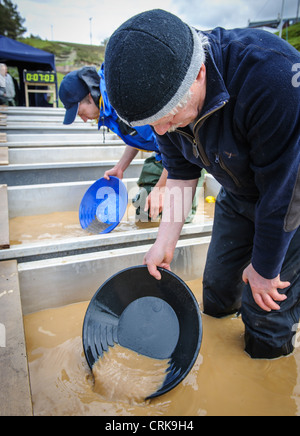 UK Gold Panning Championships au village de Wanlockhead, Dumfries et Galloway, Écosse Banque D'Images