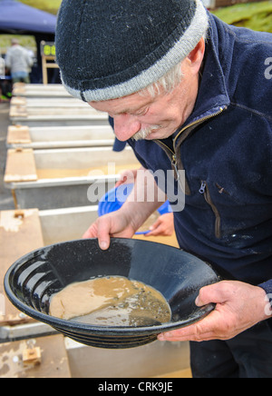 UK Gold Panning Championships au village de Wanlockhead, Dumfries et Galloway, Écosse Banque D'Images