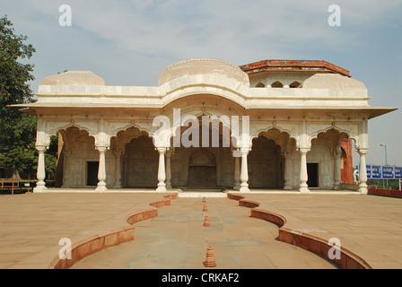 Shahi Burj, Shah Jahan's private zone de travail, construit en marbre et grès rouge, fort Rouge Banque D'Images