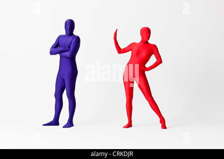 En quelques robes arguant Banque D'Images