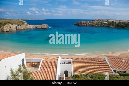 Horeshoe bay à Arenal d'en Castell, Banque D'Images