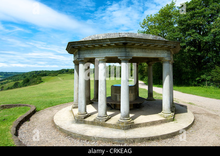 Le mémorial d'Inglis avec table d'orientation sur la colline de Colley qui a été versé à la ville de Nottingham en 1909. Banque D'Images