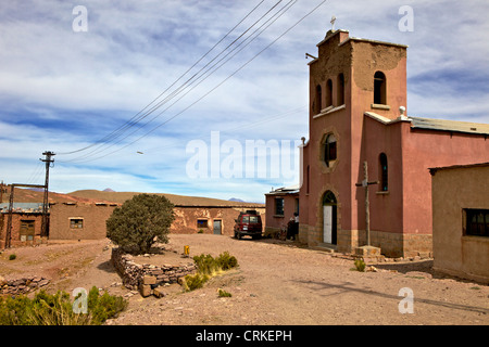 La vieille ville fantôme minière de Pulacayo, Bolivie, du patrimoine industriel, a lié à Butch Cassidy et le Kid Banque D'Images