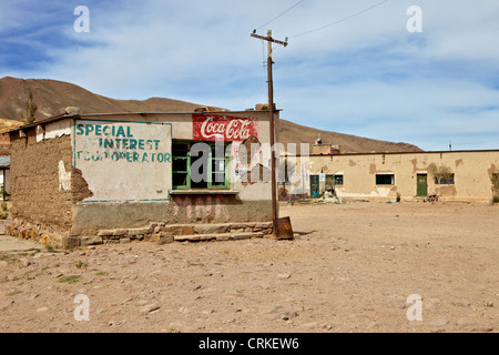 La vieille ville fantôme minière de Pulacayo, Bolivie, du patrimoine industriel, a lié à Butch Cassidy et le Kid Banque D'Images