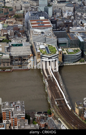 Vue aérienne de Cannon Street Station, London EC4 Banque D'Images