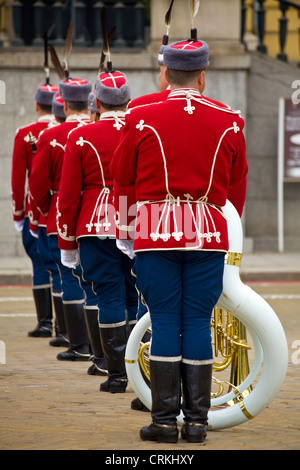 Musiciens de la Garde présidentielle de célébrer la Journée des Forces armées à Sofia, Bulgarie Banque D'Images