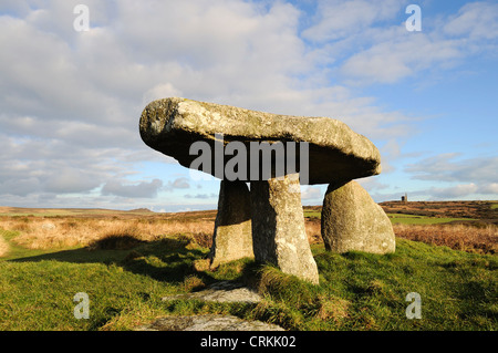 Lanyon Quoit près de Madron à far west Cornwall, UK Banque D'Images