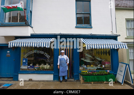 Grocers shop sur high street à Presteigne Powys Mid-Wales UK Banque D'Images