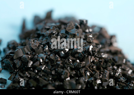 Catechu, extrait des feuilles et des pousses d'Acacia catechu, un Indien de l'usine. Il est riche en acide tannique, qui est libérée lentement, une propriété qui en fait un astringent intestinal utile pour la diarrhée. Banque D'Images