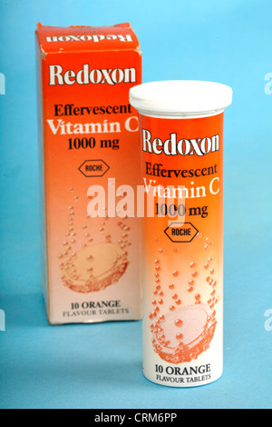 La vitamine C Redoxon comprimés ; pour la reconstitution de la vitamine c. Banque D'Images
