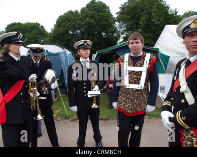 Les musiciens de les Cadets de la préparez à effectuer Banque D'Images