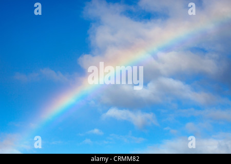 Arc-en-ciel sur le lac Te Anau, Nouvelle-Zélande Banque D'Images