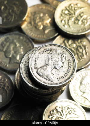 Pièces Livre britannique Banque D'Images