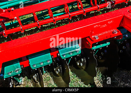 L'équipement pour l'agriculture, a présenté à une exposition agricole. Banque D'Images