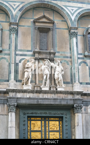 Fragment de porte est de baptistère de Florence Banque D'Images