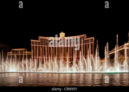 LAS VEGAS, États-Unis - 15 JUIN 2012 : le Casino de l'hôtel Bellagio de nuit, Banque D'Images