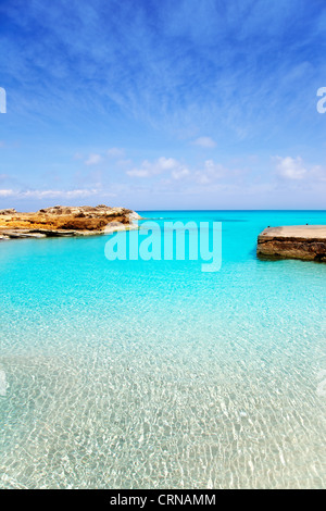 Es Calo de San Agusti port dans l'île de Méditerranée Baléares Formentera Banque D'Images