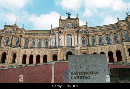 Le parlement d'État de Bavière à Munich, le Maximilianeum Banque D'Images