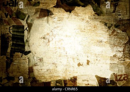 Frontière Grunge background concept papier déchiré news Banque D'Images