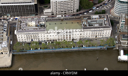 Vue aérienne de Custom House, Lower Thames Street, London EC3 Banque D'Images