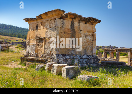 Hierapolis - Turquie, ruines de l'ancienne ville, Nécropole, Tombe 175 (2e - 3e siècles) l'UNESCO Banque D'Images