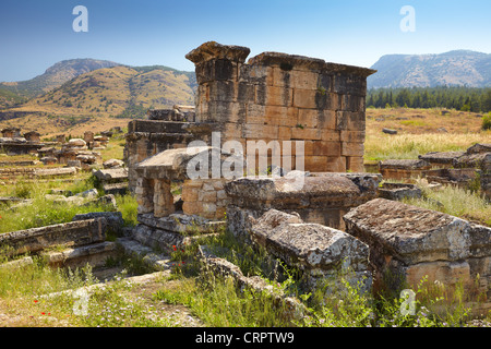 Hierapolis - Turquie, ruines de la ville antique, le tombeau de la nécropole, l'UNESCO Banque D'Images