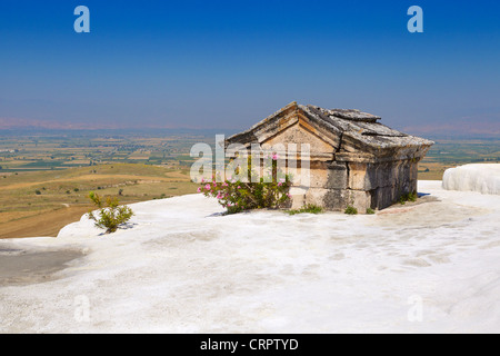 Hierapolis - Turquie, ruines de la ville antique, le tombeau de la nécropole, l'UNESCO Banque D'Images