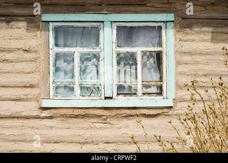 Vue en gros plan de maison en bois Banque D'Images