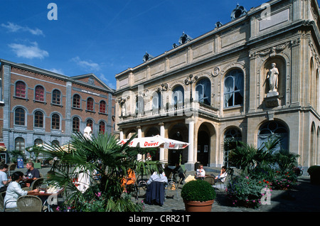 Belgique, Namur, théâtre, street cafe, Banque D'Images