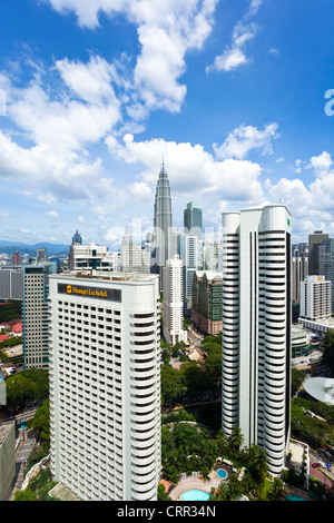 La Malaisie, Kuala Lumpur, vue sur le centre ville de Kuala Lumpur et les Tours Petronas Banque D'Images