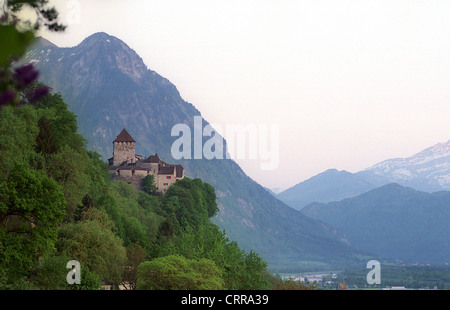 Château de Vaduz dans la Principauté de Liechtenstein Banque D'Images