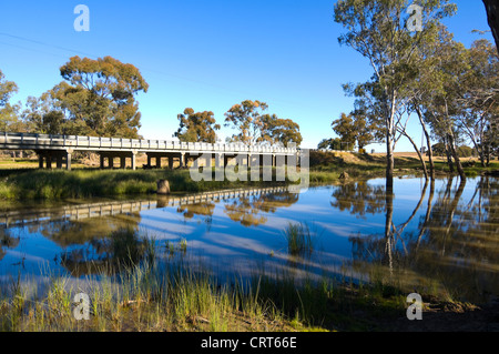 Bullenbung Creek, près de Lockhart, New South Wales, Australie Banque D'Images