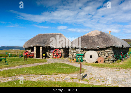 Maisons à la croft chaume Skye Highland Museum of Life Banque D'Images