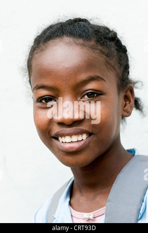 Jeune fille, Mahajanga, Madagascar Banque D'Images